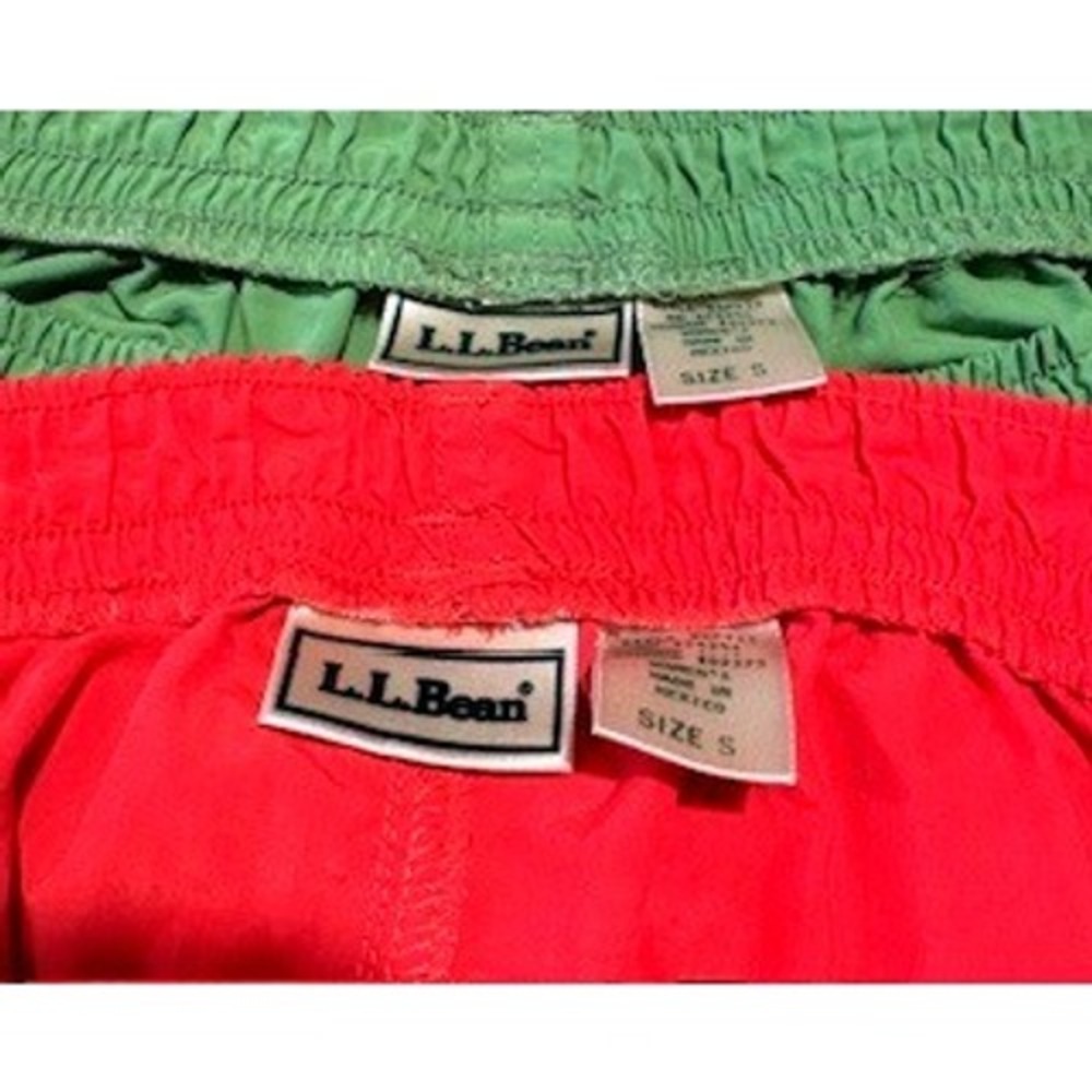Set of Two LL Bean Womens Shorts Size Small Red Green Nylon Gorpcore Outdoors - Picture 8 of 8